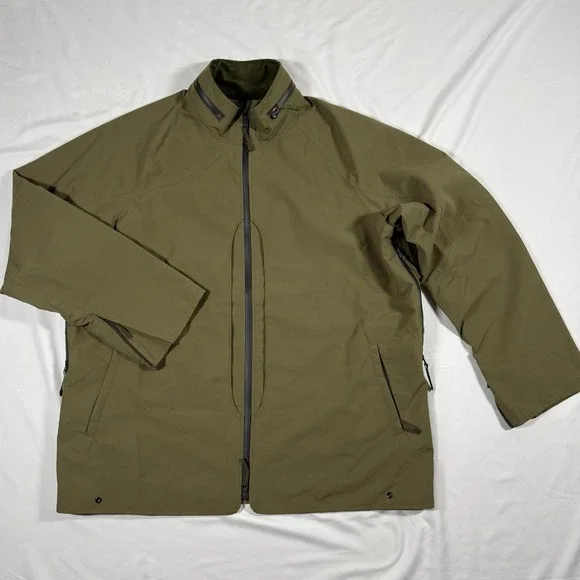 Filson Men's Size XL Green Nylon Vented Rain Liner Soft Shell Jacket NO HOOD - Picture 2 of 16